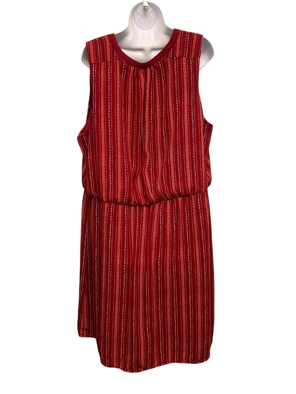 Reitmans Burnt Red Sleeveless Elastic Waist Dress Plus Size 20
